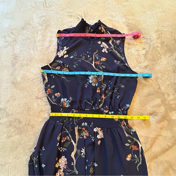 Nanette Lepore blue floral high-low sleeveless maxi dress Size 8 - Picture 12 of 12